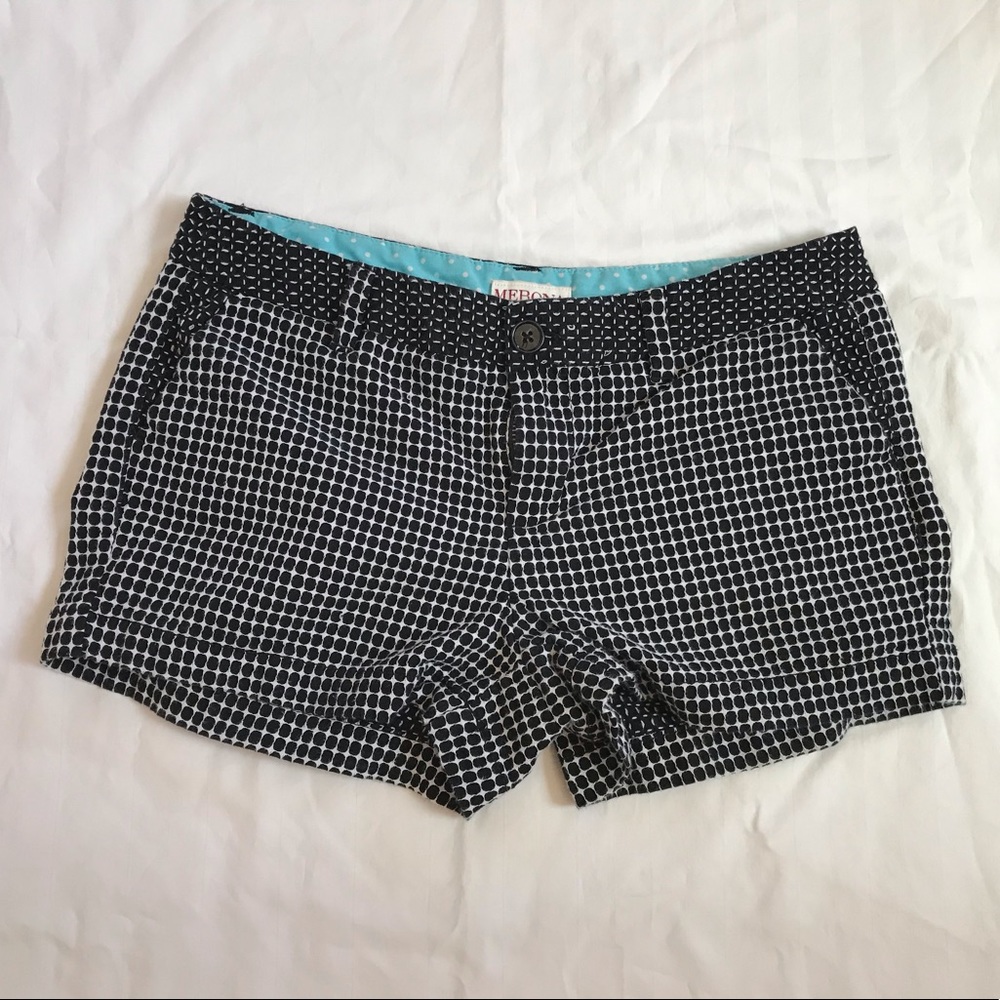 Merona Black & White Pattern Shorts
